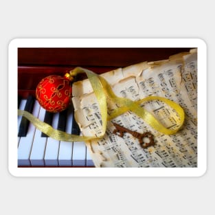 Christmas Ornament With Sheet Music Sticker